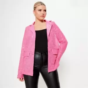 I Saw It First Sequin Oversized Blazer - Pink