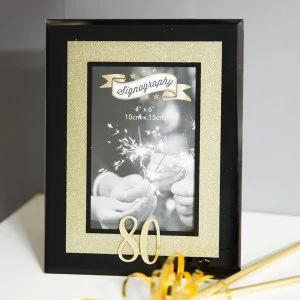 Signography Gold Glitter 80 Glass Frame 4x6