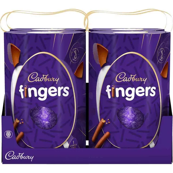 Cadbury Gifts Direct Dairy Milk Fingers Chocolate Egg 212.9g (Box of 4) 4241221O