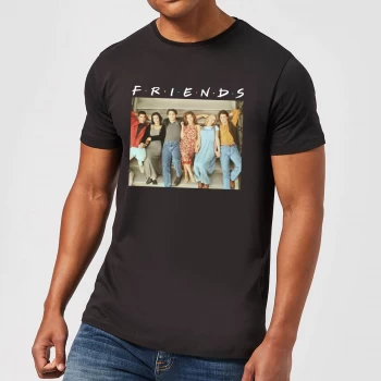 Friends Retro Character Shot Mens T-Shirt - Black - 4XL - Black