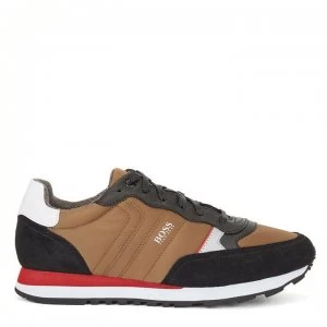 Hugo Boss Parkour Suede Trainers Khaki 340 Men