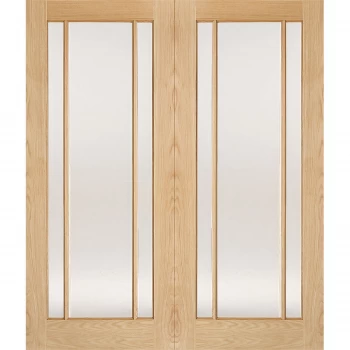 Lincoln Internal Glazed Unfinished Oak 3 Lite Pair Doors - 915 x 1981mm