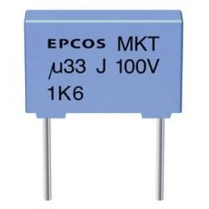 MKT thin film capacitor Radial lead 2.2 uF 63 Vdc 10 7.5mm L x W x H 10 x 6 x 12mm Epcos B32520 C225 K