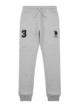 U.S. Polo Assn. Boys Player 3 Joggers - Vintage Grey Marl, Vintage Grey Marl, Size 12-13 Years