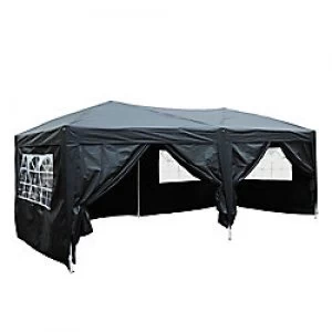 OutSunny Pop Up Gazebo Black Water proof Outdoors 1280 mm x 360 mm x 260 mm