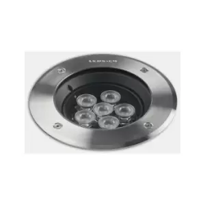 Leds-C4 Gea - Outdoor LED Recessed Ground Uplight Stainless Steel Polished 1-10V Dimming 30cm 4230lm 61deg. 3000K IP67