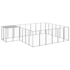 Vidaxl Dog Kennel Silver 12.1 M Steel