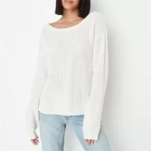 Missguided Recycled Tall Off Shoulder Jumper - White