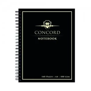 Concord Jotta Notebook 140 Page A4 Black Pack of 3 8956-CON