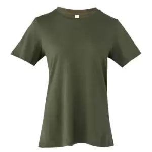 Bella + Canvas Womens/Ladies Relaxed Jersey T-Shirt (XL) (Military Green)