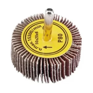 Draper Abrasive Flap Wheel, 50 x 20mm, 80 Grit