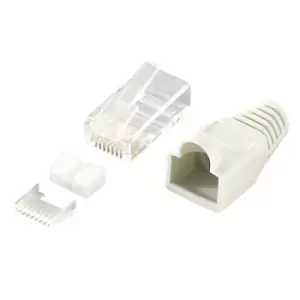 LogiLink MP0021 wire connector RJ45 Gray, Transparent