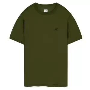 CP COMPANY Short Sleeve Basic Logo T Shirt - Green