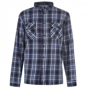 Firetrap Long Sleeve Twick Shirt - Navy/Blue