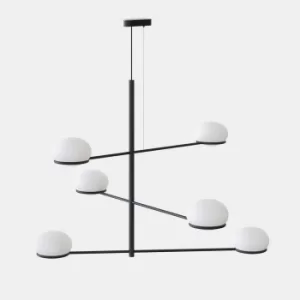 Coco Multi Arm Pendant Black, White E14