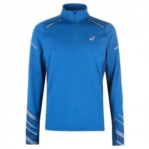 Asics Zip Long Sleeve Top Mens - Mako Blue