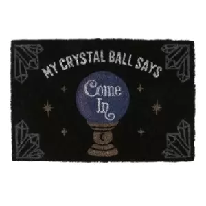 Crystal Ball Black Doormat