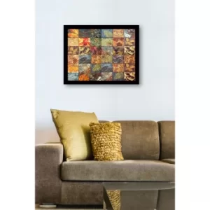 SC0703 Multicolor Decorative Framed MDF Painting