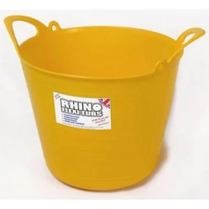 Rhino 26L Heavy Duty Flexi Flexible Garden Container Storage Bucket Tub - Yellow