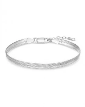 Simply Silver Flat Snake Bracelet