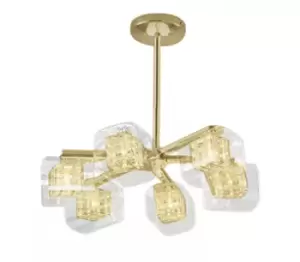 Avignon 6 Light Ceiling Light Gold Crystal