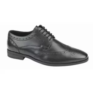 Roamers Mens Softie Leather Brogues (10 UK) (Black)