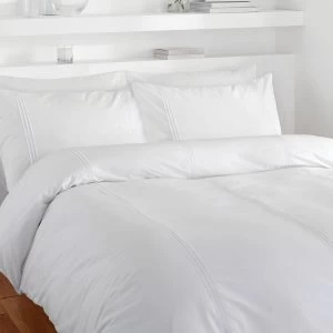 Catherine Lansfield White Minimalist Bed Set - King