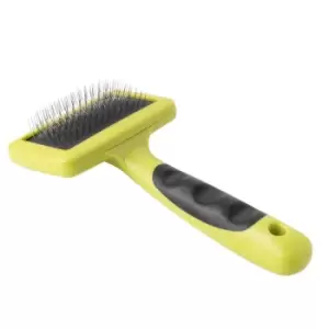 Dog Puppy Cat Pet Grooming Slicker Brush Soft Pins Groom Hair Fur Comb Rake Tool - Bunty