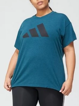 adidas Plus Winners 2.0 T-Shirt - Teal, Size 1X, Women