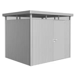 Biohort Highline Metal Shed H3 Standard door 9 x 8 - Metallic Silver