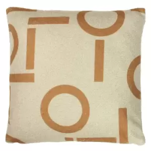 Shearling Circa Printed Cushion Ginger