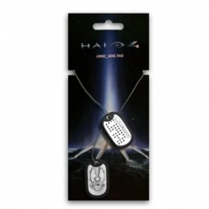 Halo 4 UNSC Dog Tags with Brushed Metal Finish