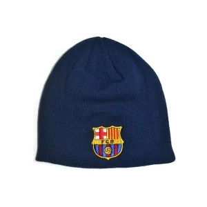 FC Barcelona Knitted Beanie Hat Navy