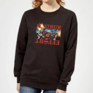 Marvel Deadpool Maximum Effort Womens Sweatshirt - Black