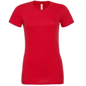 Bella + Canvas Womens/Ladies Jersey Short-Sleeved T-Shirt (S) (Red)