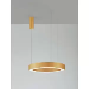 Merano - Hartford Integrated LED Pendant Ceiling Light Brass Gold Aluminium LED 50W 2733Lm 2700K - 4000K + Remote Control