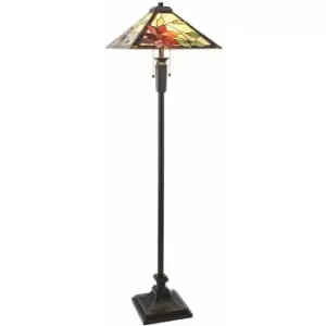 Lelani floor lamp, glass and resin