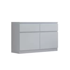 Two Door and Two Drawer Sideboard Unit, Grey