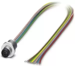 Phoenix Contact Sacc-E-M8Ms-8Con-M10/0,5 Sensor Cord, 8P, M8 Plug-Free End, 0.5M