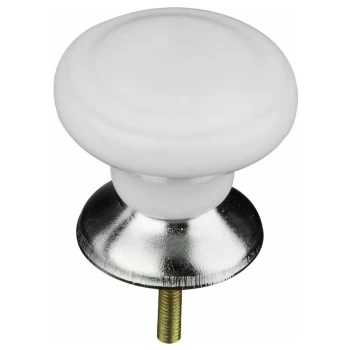 Classic Design White Ceramic Drawer Knobs - Premier Housewares