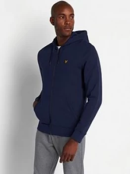 Lyle & Scott Zip Through Hoodie - Navy, Size S, Men