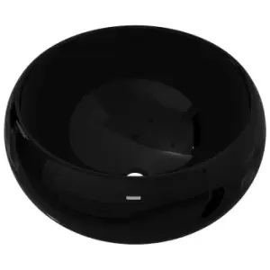 VidaXL Ceramic Bowl Shaped Basin - Black