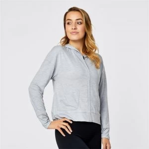 USA Pro Slouch Hoodie Ladies - Grey Marl