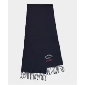 Paul and Shark Wool Logo Scarf - Blue