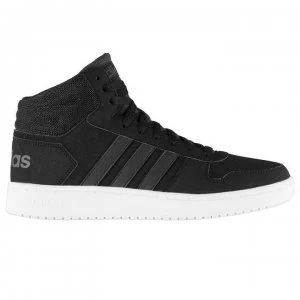 adidas Hoops Mid Nubuck Trainers Mens - Black/Wht