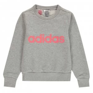 adidas Linear Pullover Sweatshirt - Grey/Pink