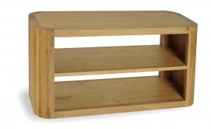 Linea Oak Lounge Straight TV Unit White