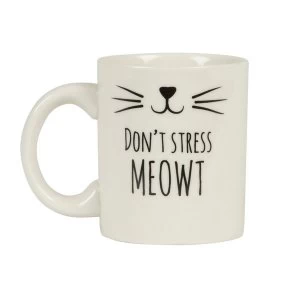 Sass & Belle Cat's Whiskers Don't Stress Meowt Mug