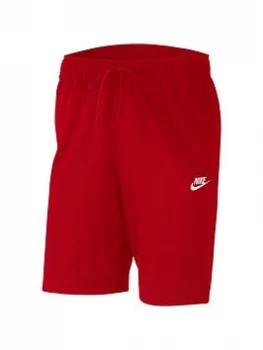 Nike Club Jersey Short - Red , Red/White Size M Men