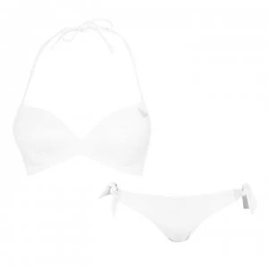 Emporio Armani Logo Triangle Bikini Set White Size L Women